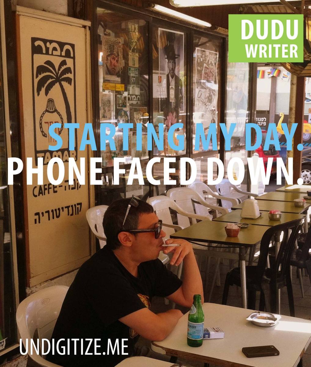 Starting My Day. Phone Faced Down.