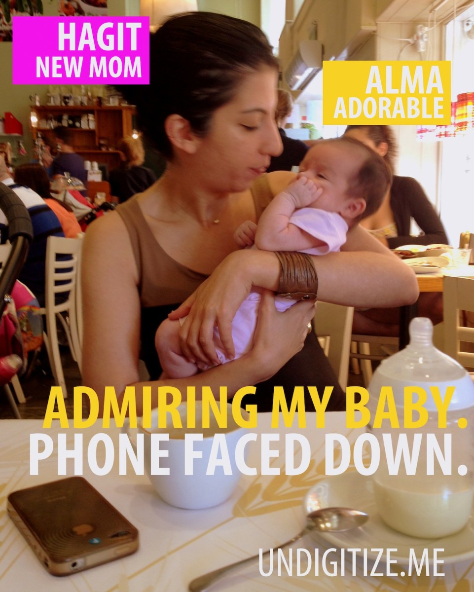 Admire My Baby. Phone Faced Down.