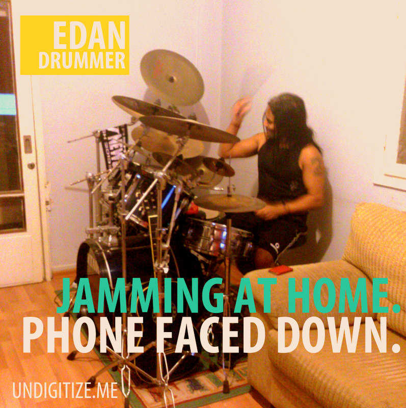 Jamming At Home. Phone Faced Down.