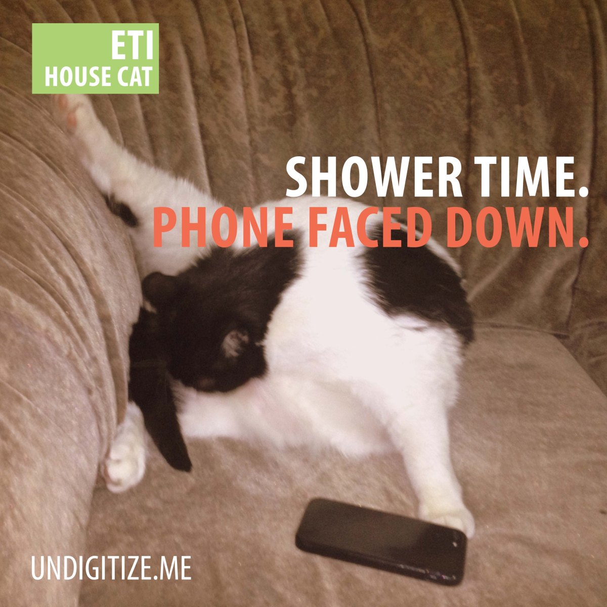 Shower Time. Phone Faced Down.