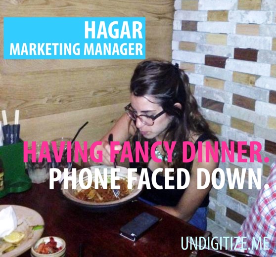 Having Fancy Dinner. Phone Faced Down.