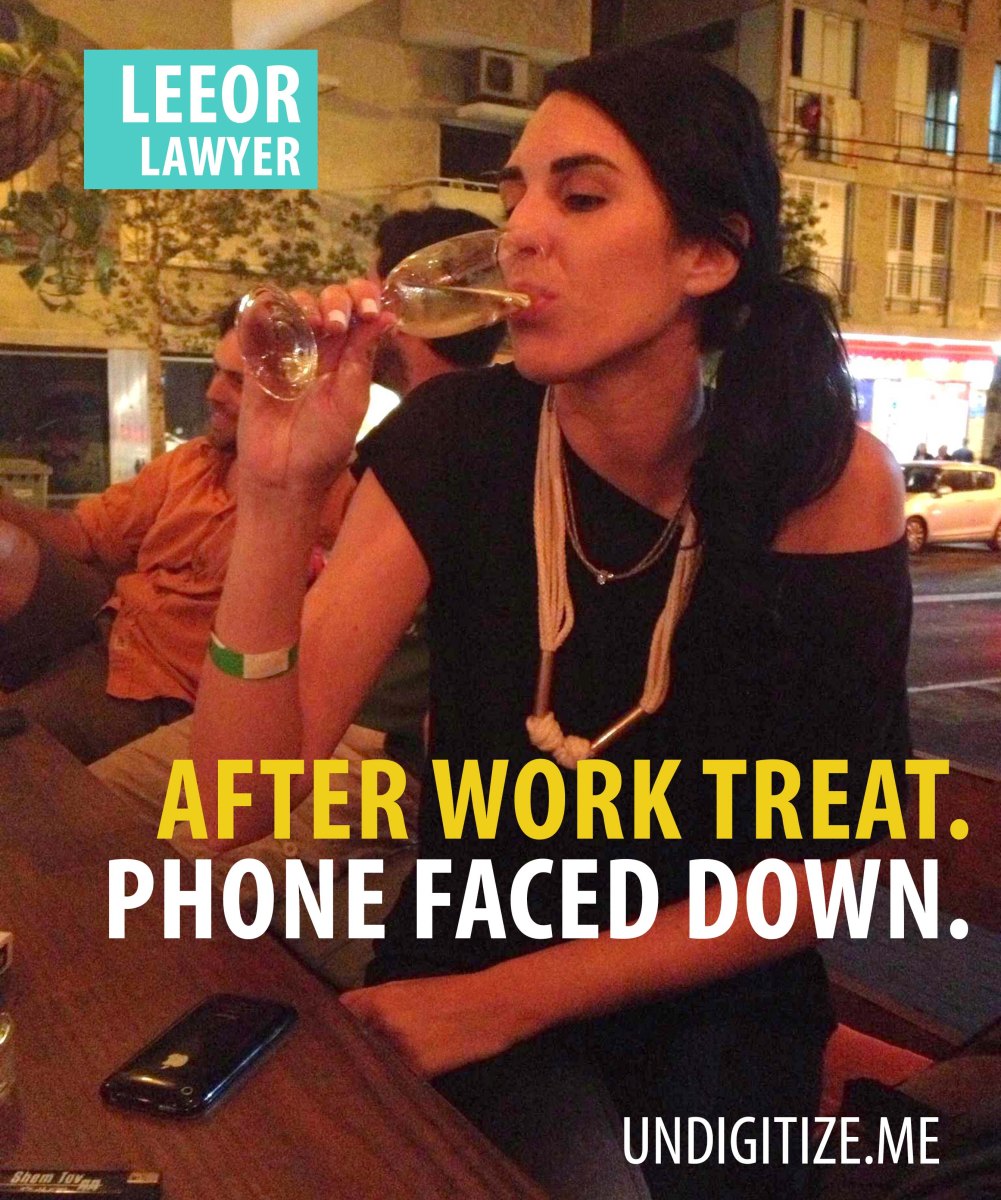 After Work Treat. Phone Faced Down.