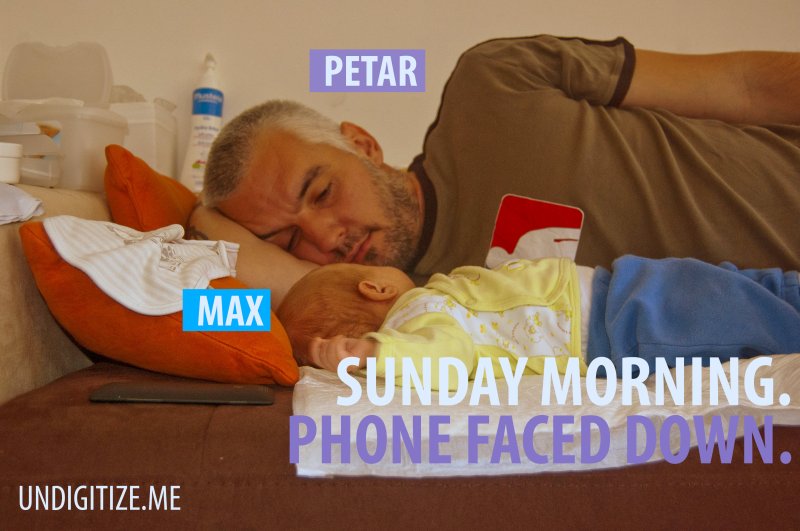 Sunday Morning. Phone Faced Down.