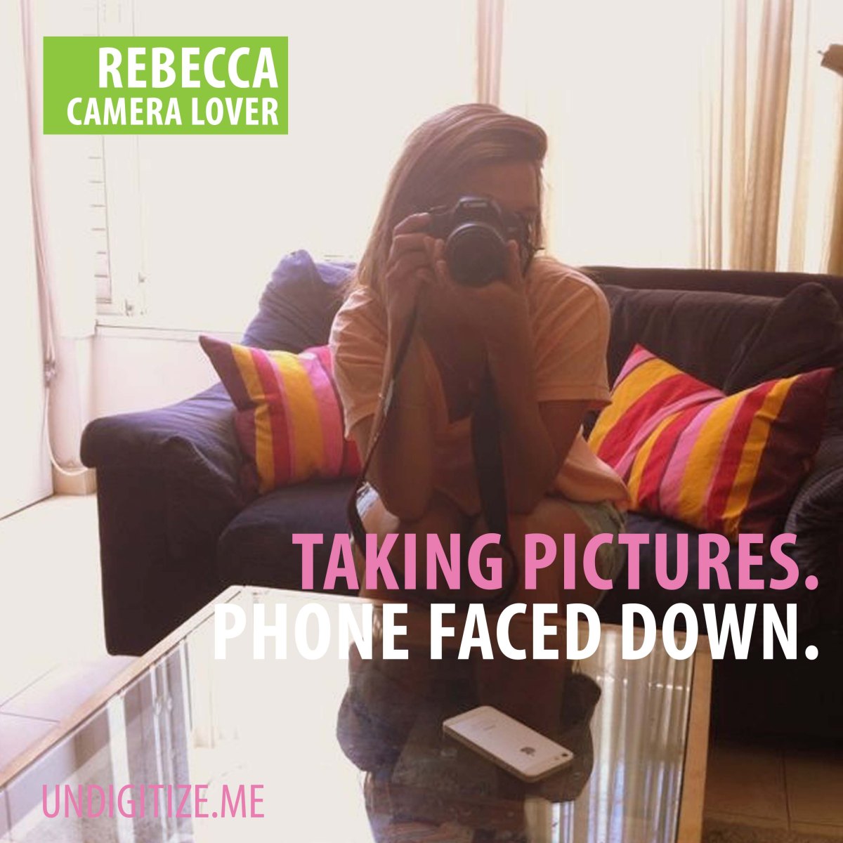 Taking Pictures. Phone Faced Down.