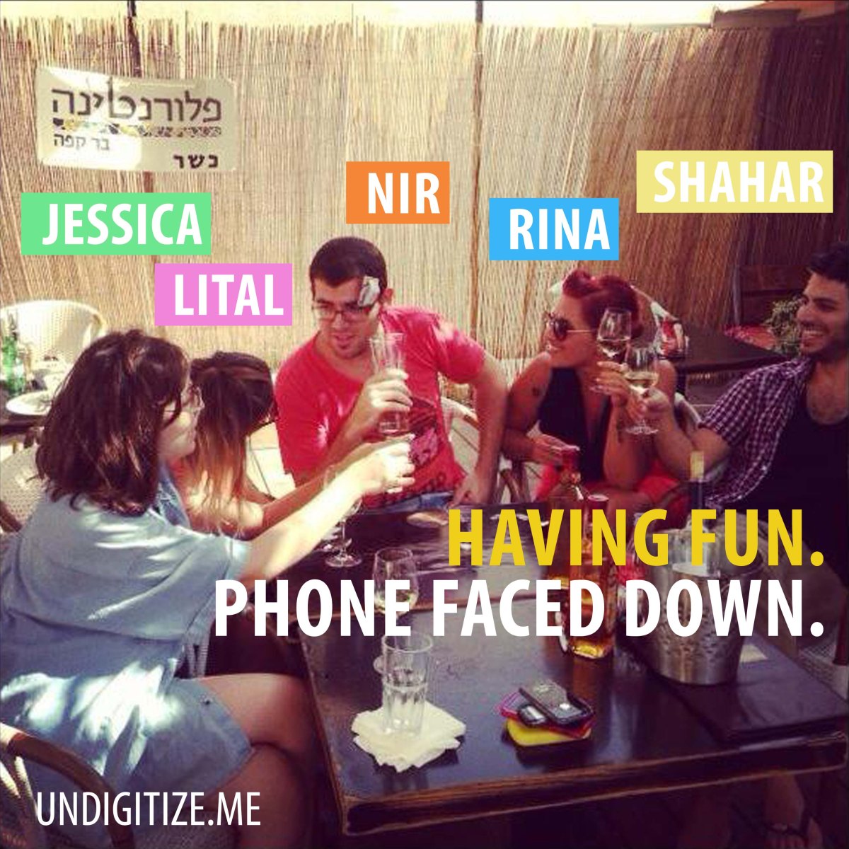 Having Fun. Phone Faced Down.