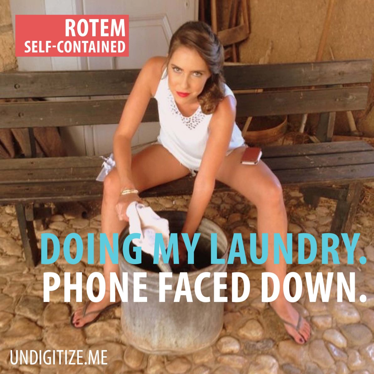 Doing My Laundry. Phone Faced Down.