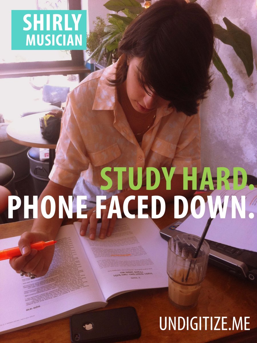 Study Hard. Phone Faced Down.