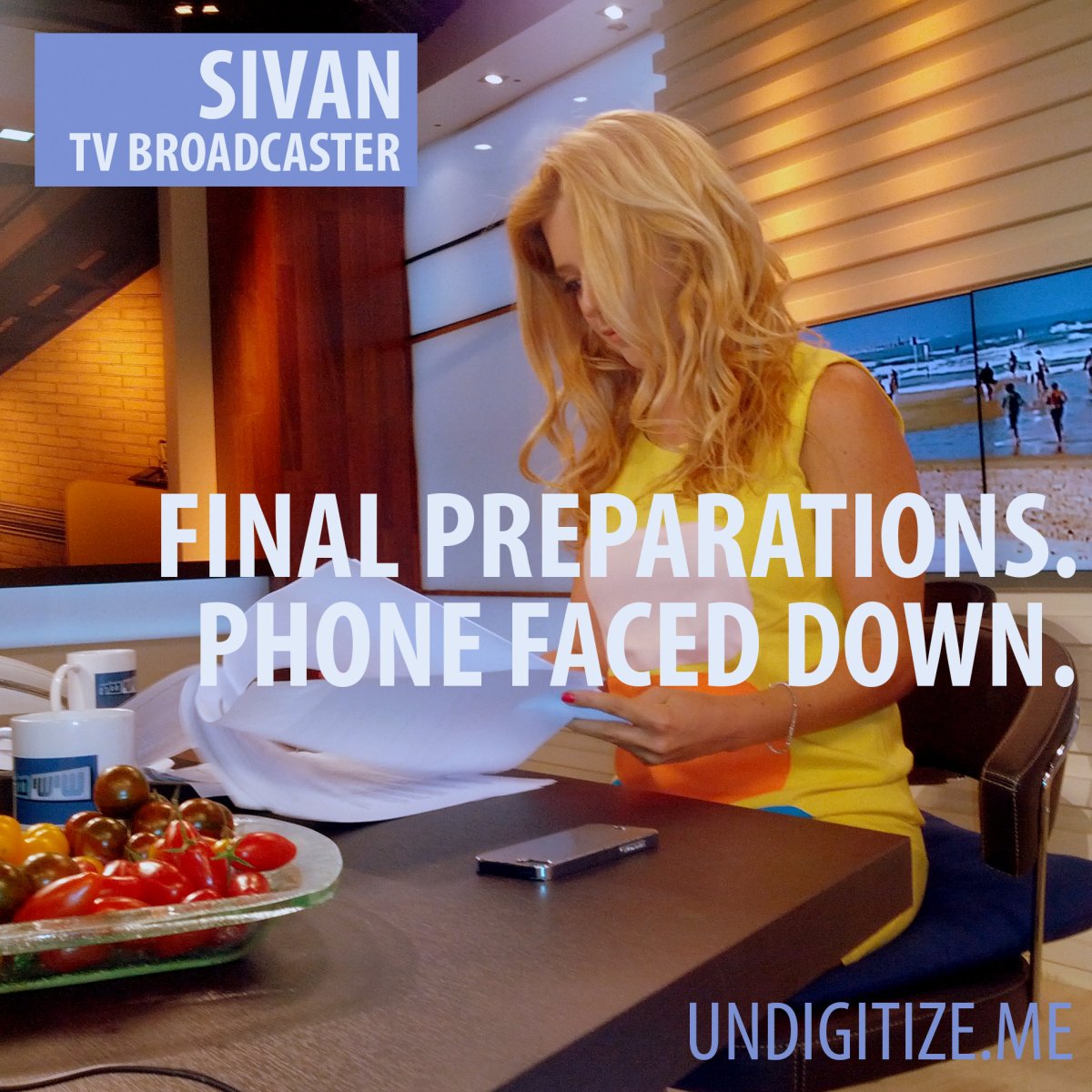 Final Preparations. Phone Faced Down.