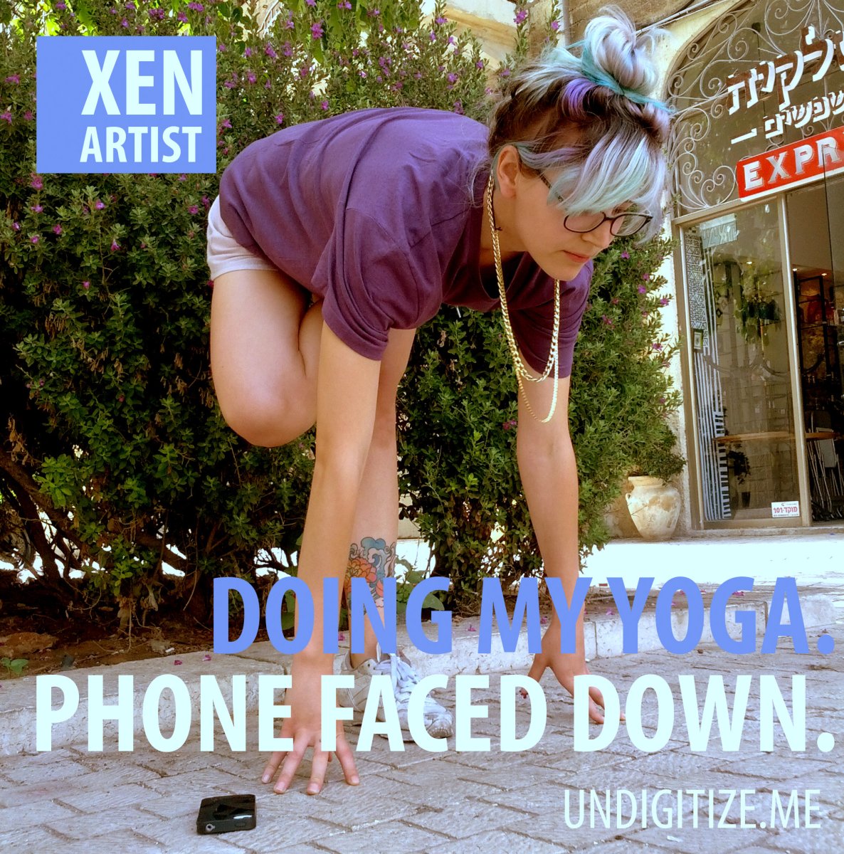 Doing My Yoga. Phone Faced Down.