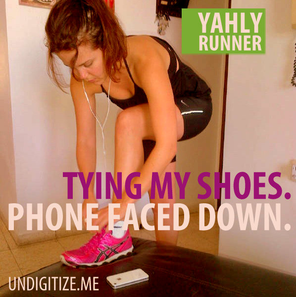 Tying My Shoes. Phone Faced Down.