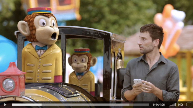 Orange. Phone Faced Down.